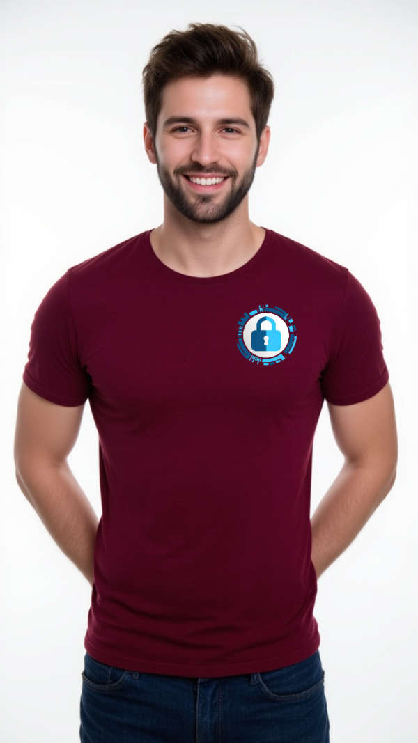 Social Media Men's Round Neck T-Shirt Combo – Navy, Green & Burgundy (180 GSM Cotton) - Image 4